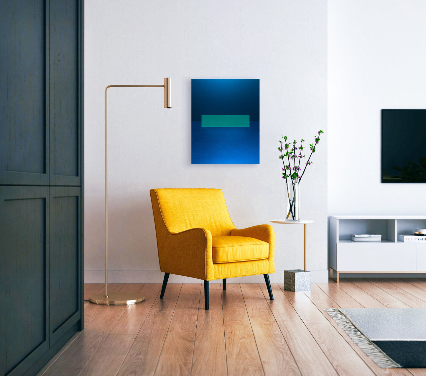 "#102" - Blue with Blue