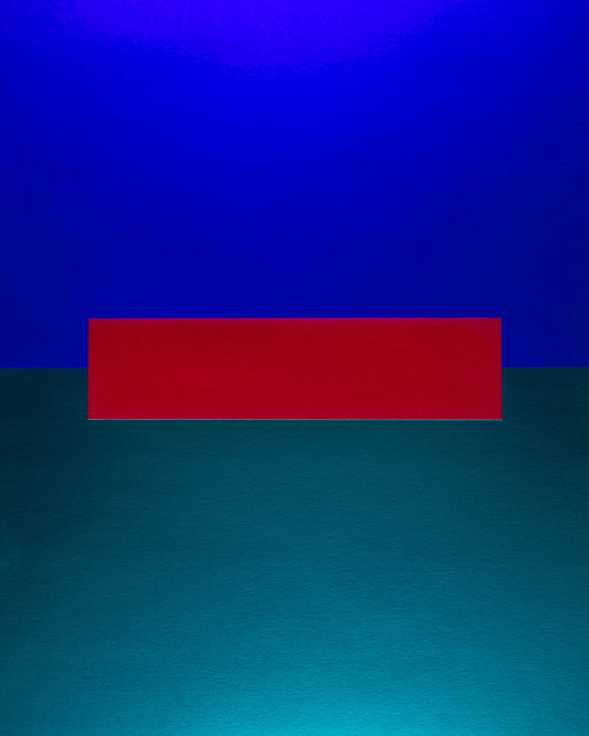 "#106" - Blue and Stone with Red